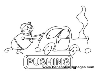 pushing flashcard educational