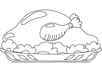 Roast duck online coloring pages