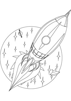 Rocket online coloring pages