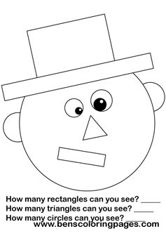math shapes coloring handout
