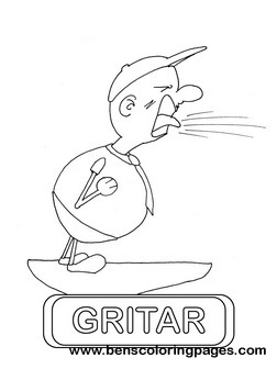 gritar educational flash card