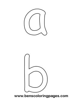 a and b preschool coloring pages