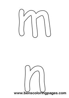 m and n preschool coloring pages