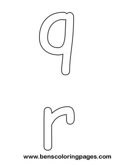 q and r preschool coloring pages