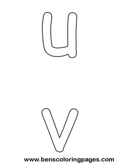 u and v preschool coloring pages