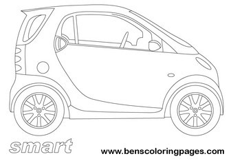 smart car coloring pages