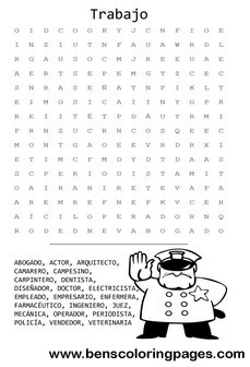 hot jobs wordsearches