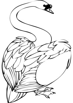 Swan coloring pages
