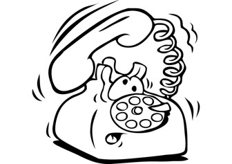 Telephone coloring pages