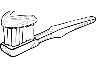 Toothbrush coloring pic