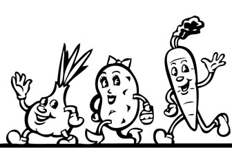 veggies coloring pages for kids