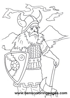 Viking children coloring pages