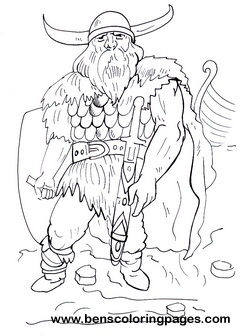 Viking warrior children coloring pages