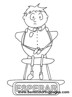 esperar educational flash card