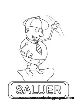 saluer educational flashcard