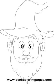 Wizard face coloring pictures