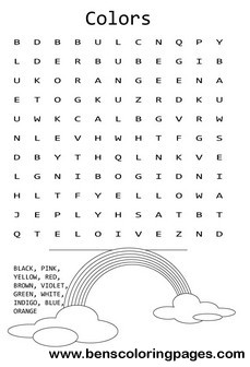 color wordsearches