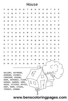 house contents wordsearches