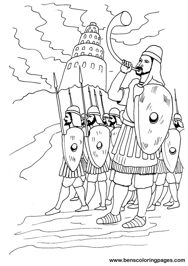 kids tower of babel coloring page