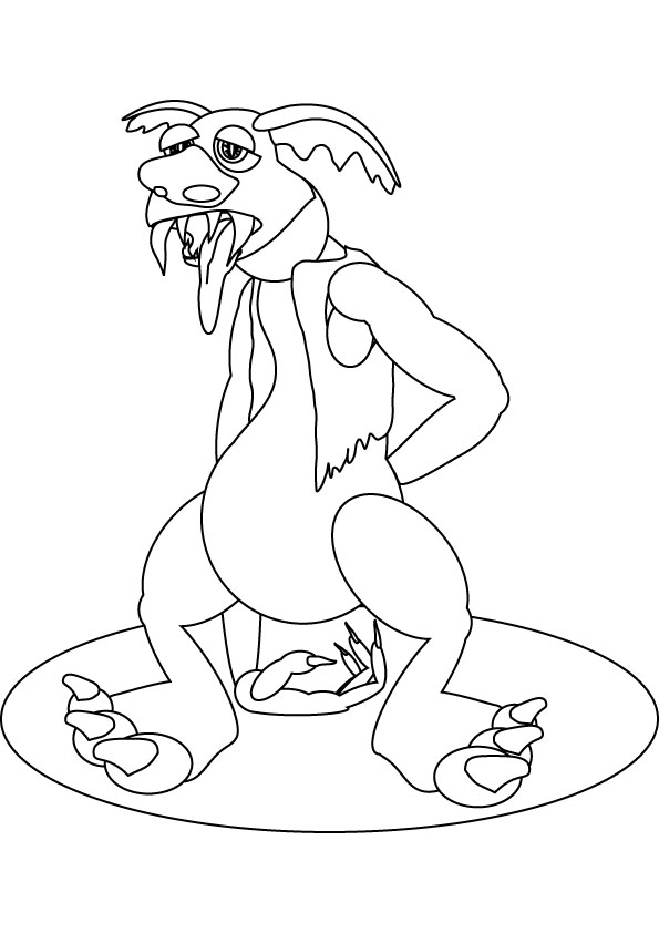 cave troll colouring picture