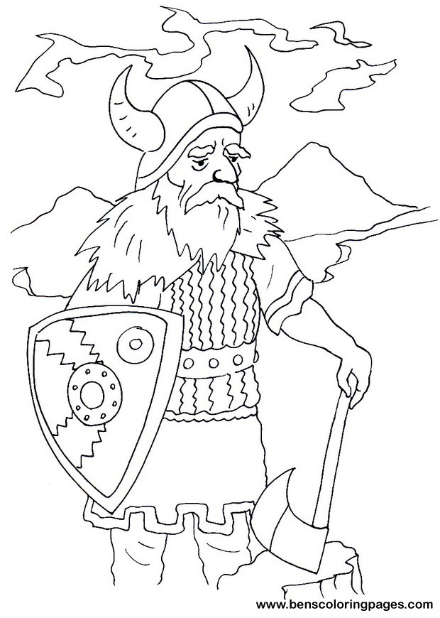 Viking coloring page for free