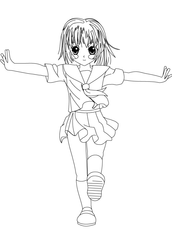 kids girl coloring page