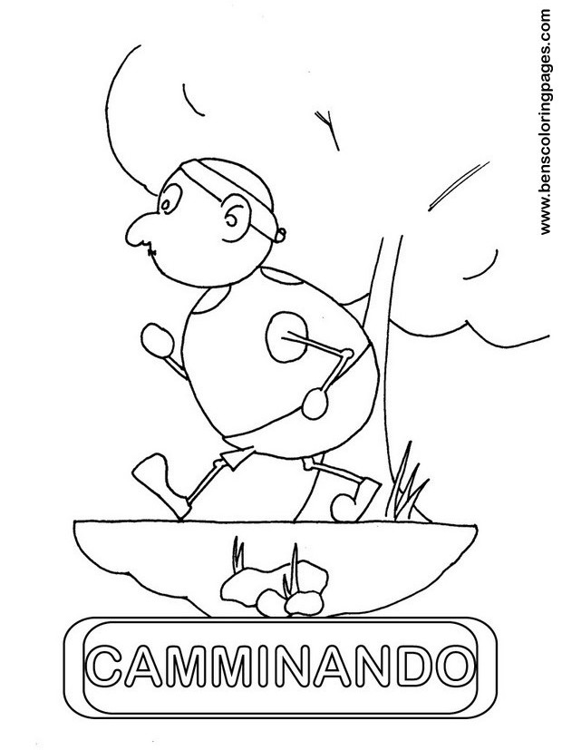 camminando coloring pages