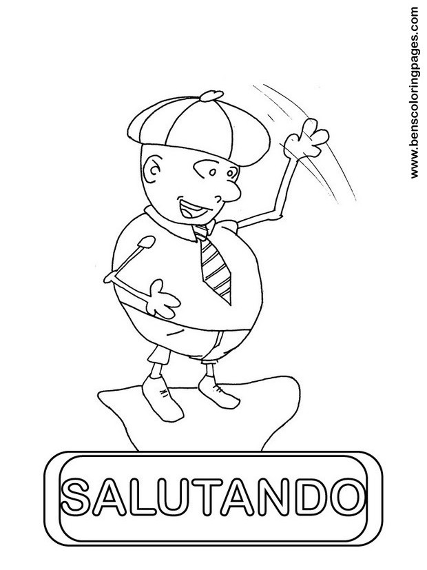 salutando coloring pages