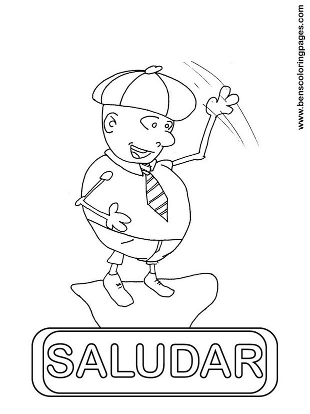 saludar coloring picture