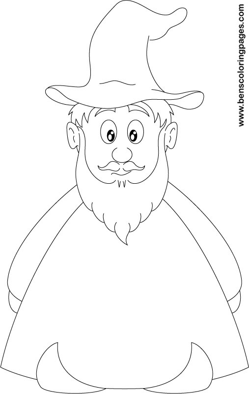 Wizard boy coloring pages
