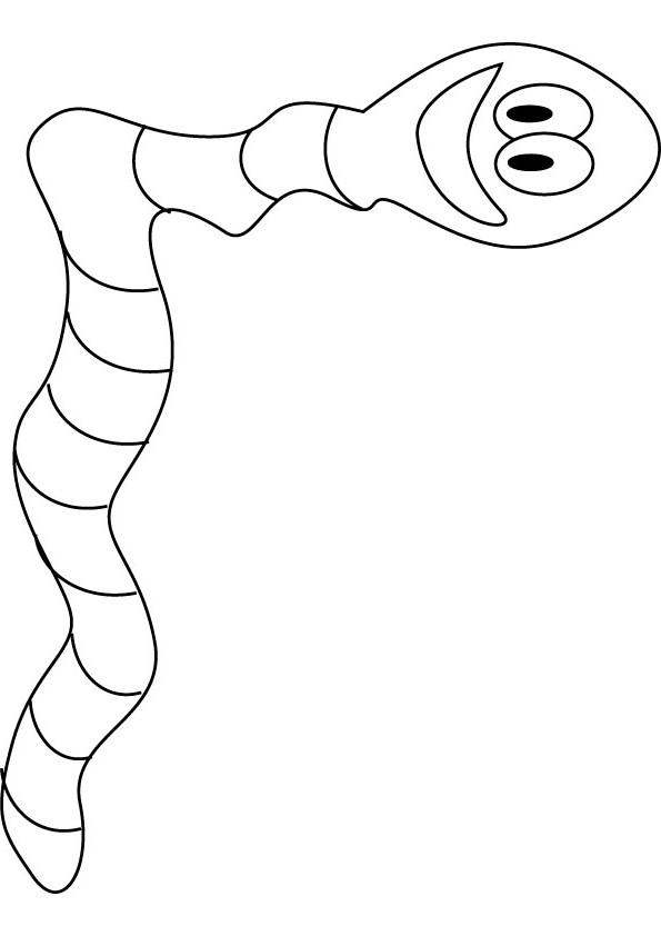 kids worm coloring page