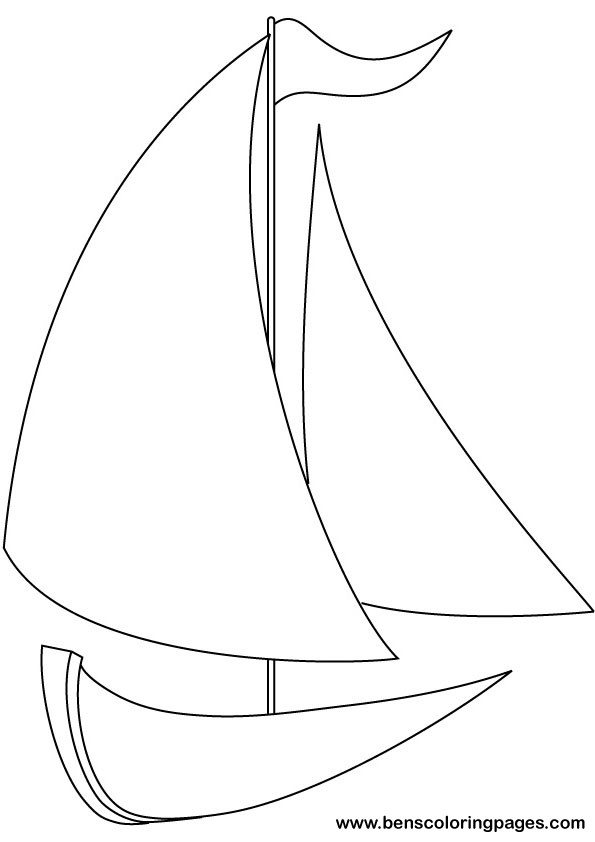 Yacht coloring pages