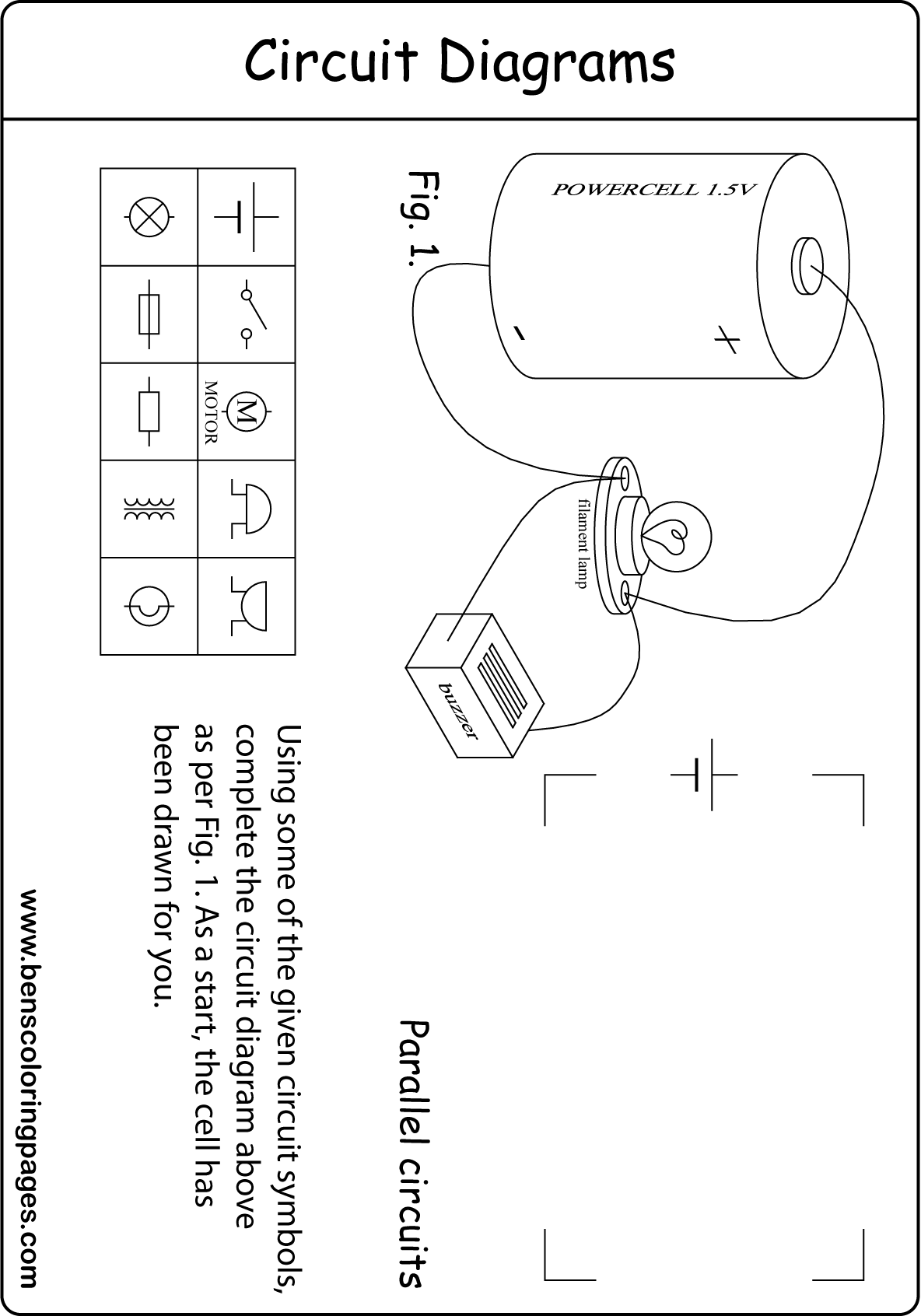 parallel circuit diagram worksheet