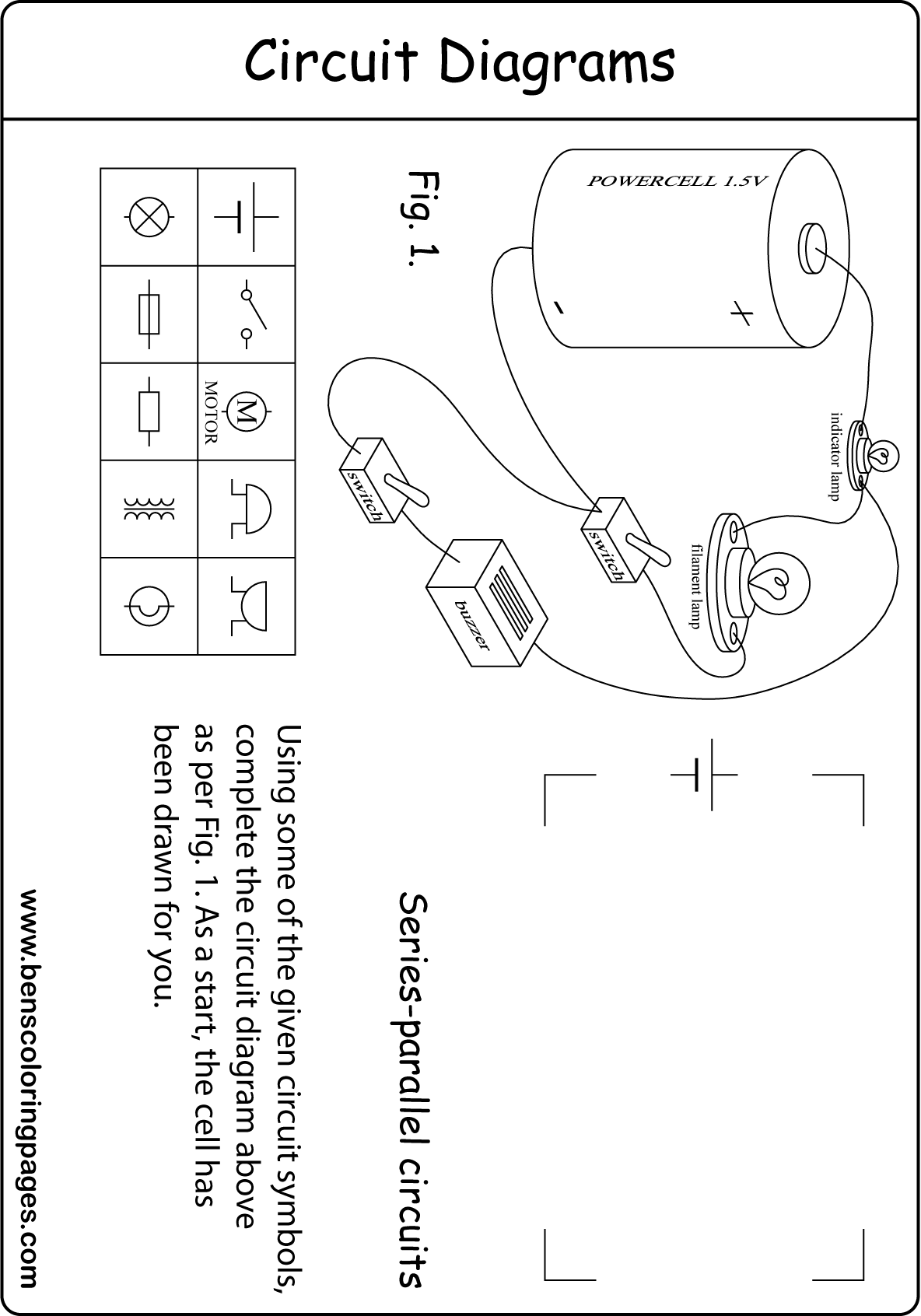 series parallel circuit diagram excercise