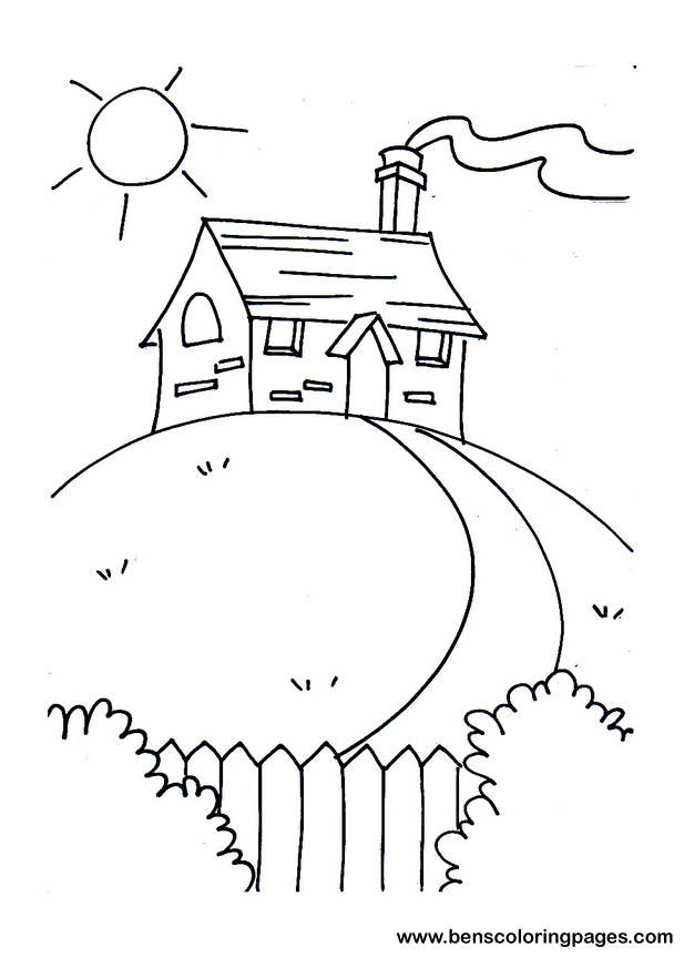 little house on the prarie coloring page for kids