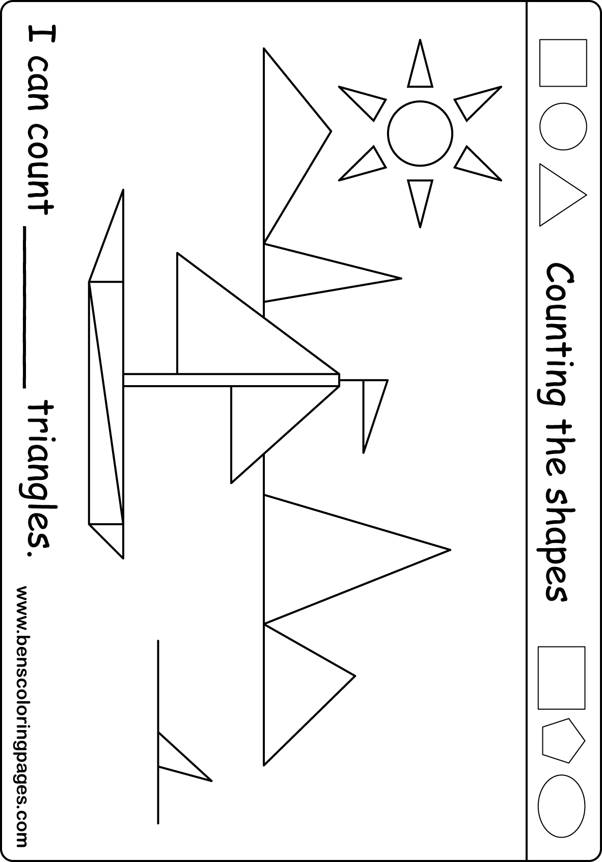 count the shapes excercise