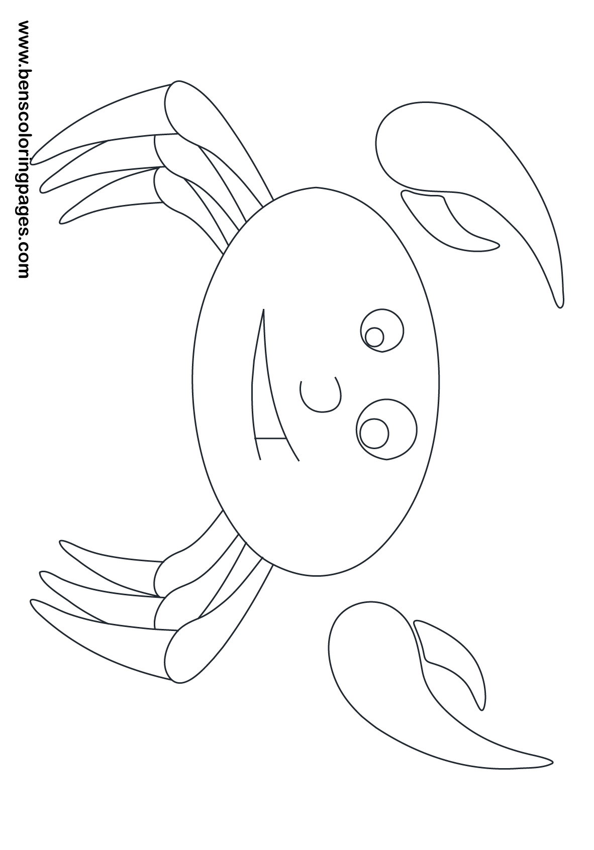 coloring page crab