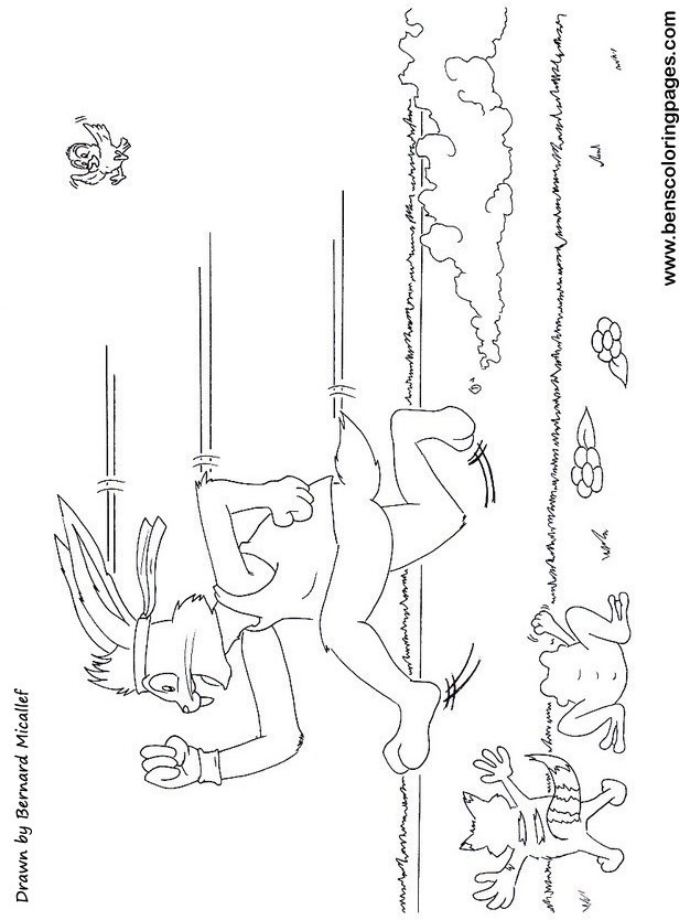 tortoise and the hare coloring book