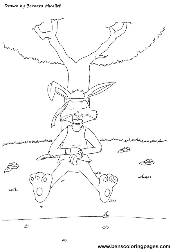 rabbit and tortoise coloring book