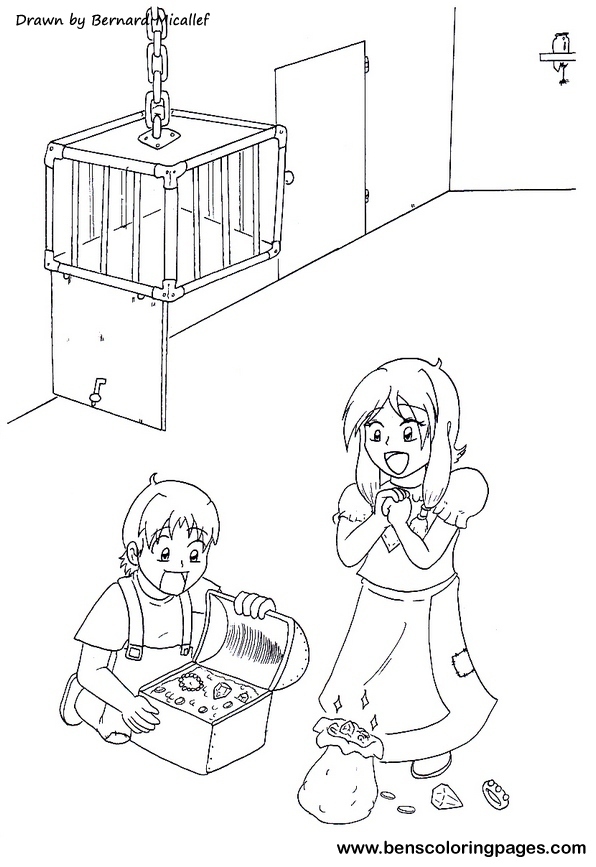 hansel and gretel coloring sheet
