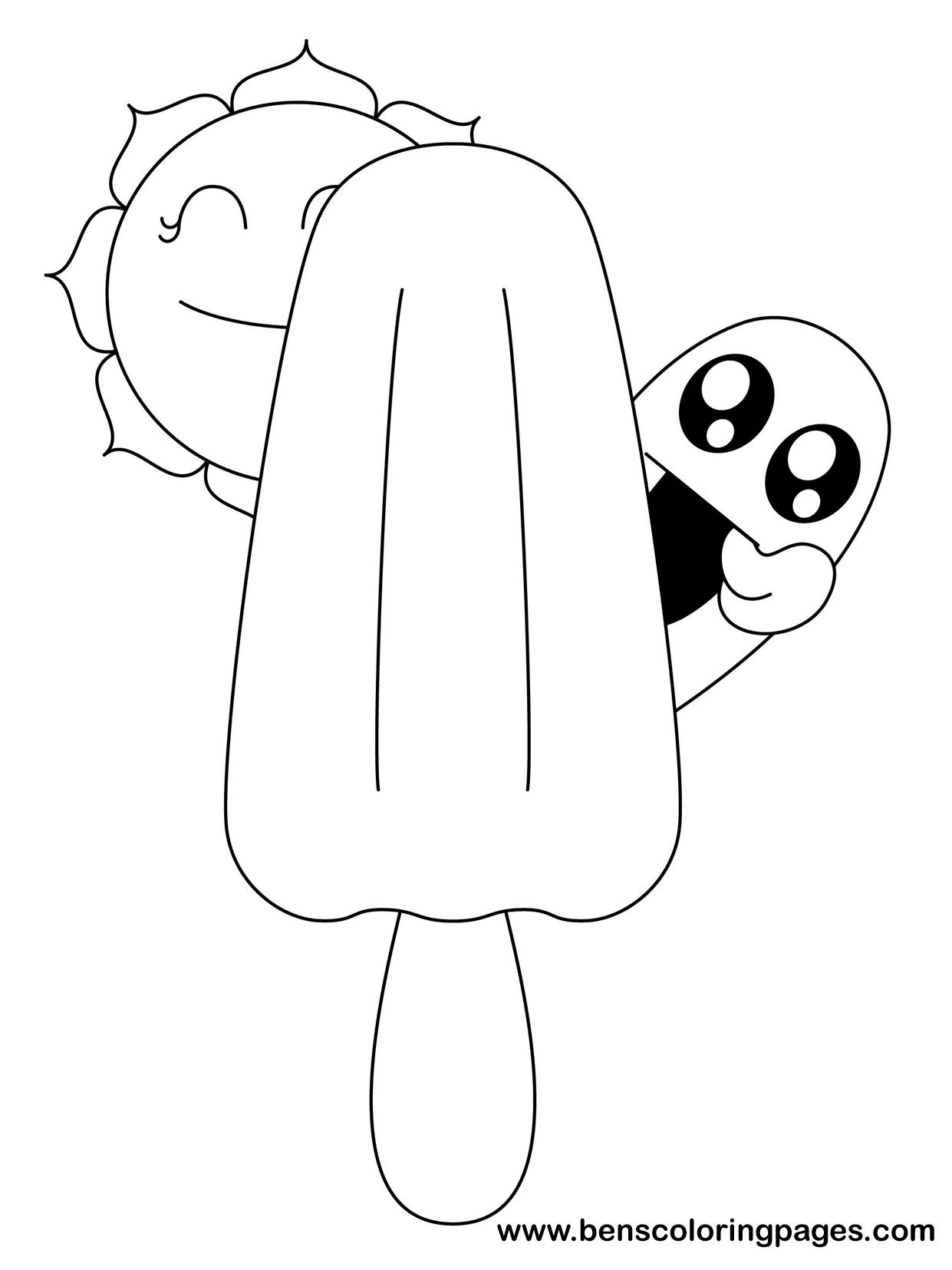 Kawaii ice lolly drawing