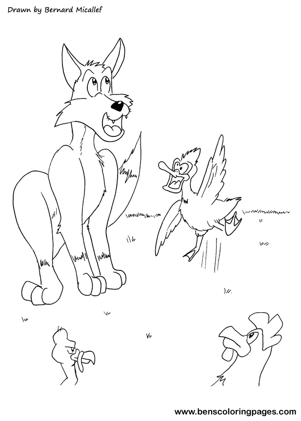 chicken licken coloring page