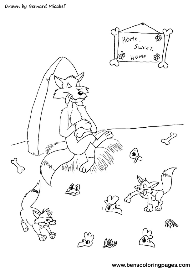 henny penny coloring page for kids