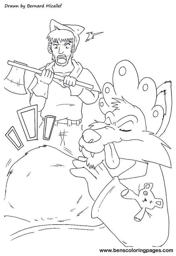 free red riding hood coloring sheet