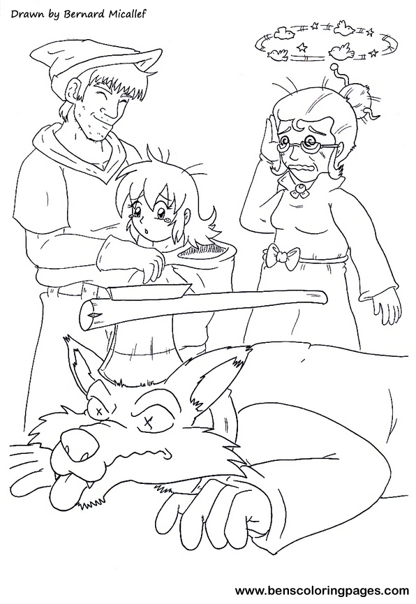 online red riding hood coloring sheet
