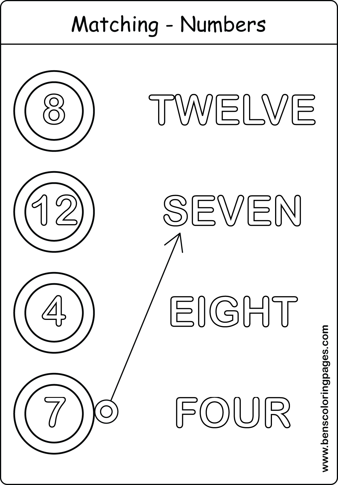 numbers coloring page