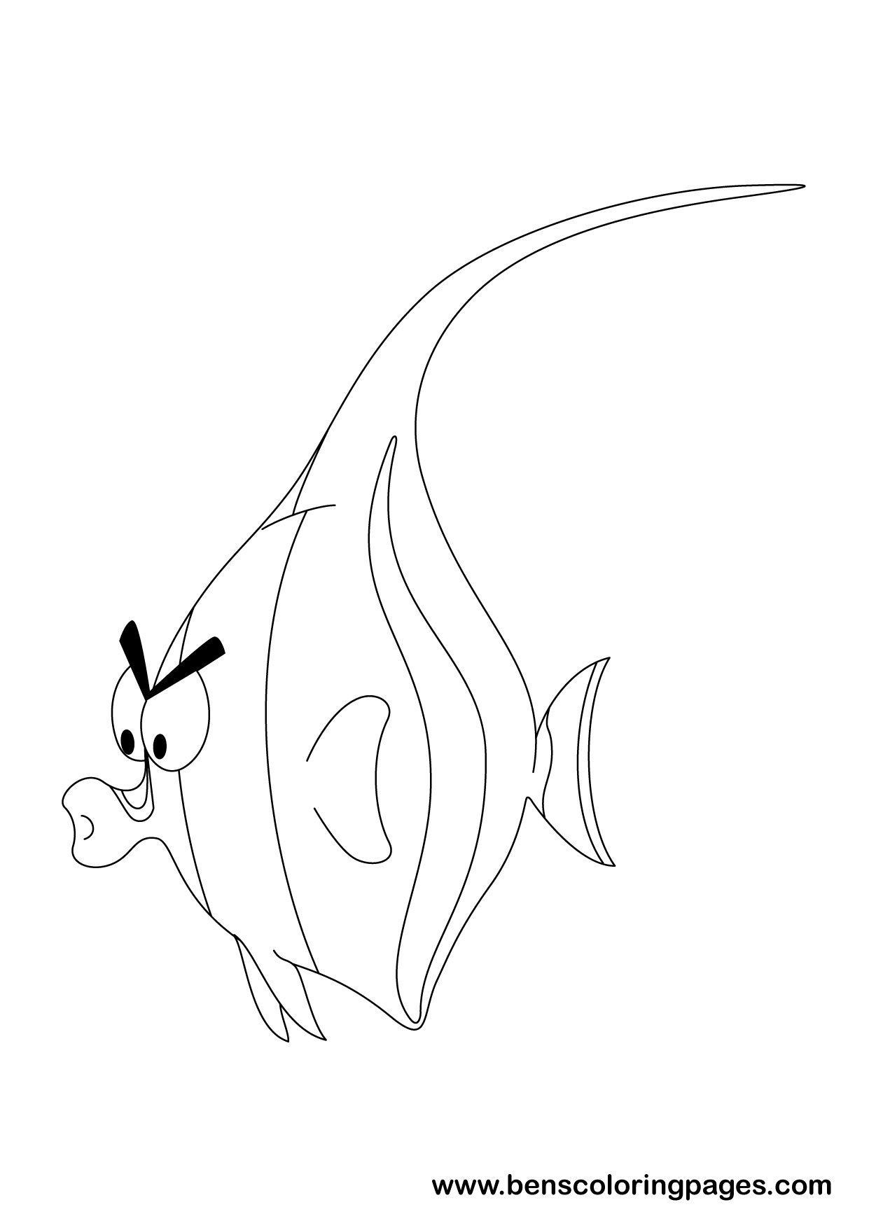 Moorish Idol drawing design