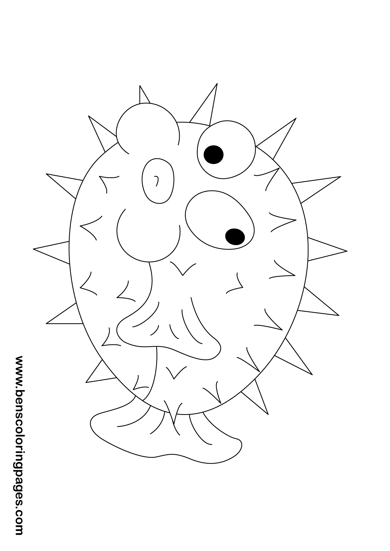 pufferfish drawing design