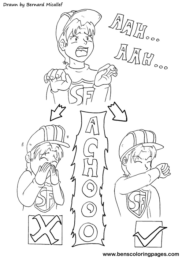 kids how to sneeze correctly