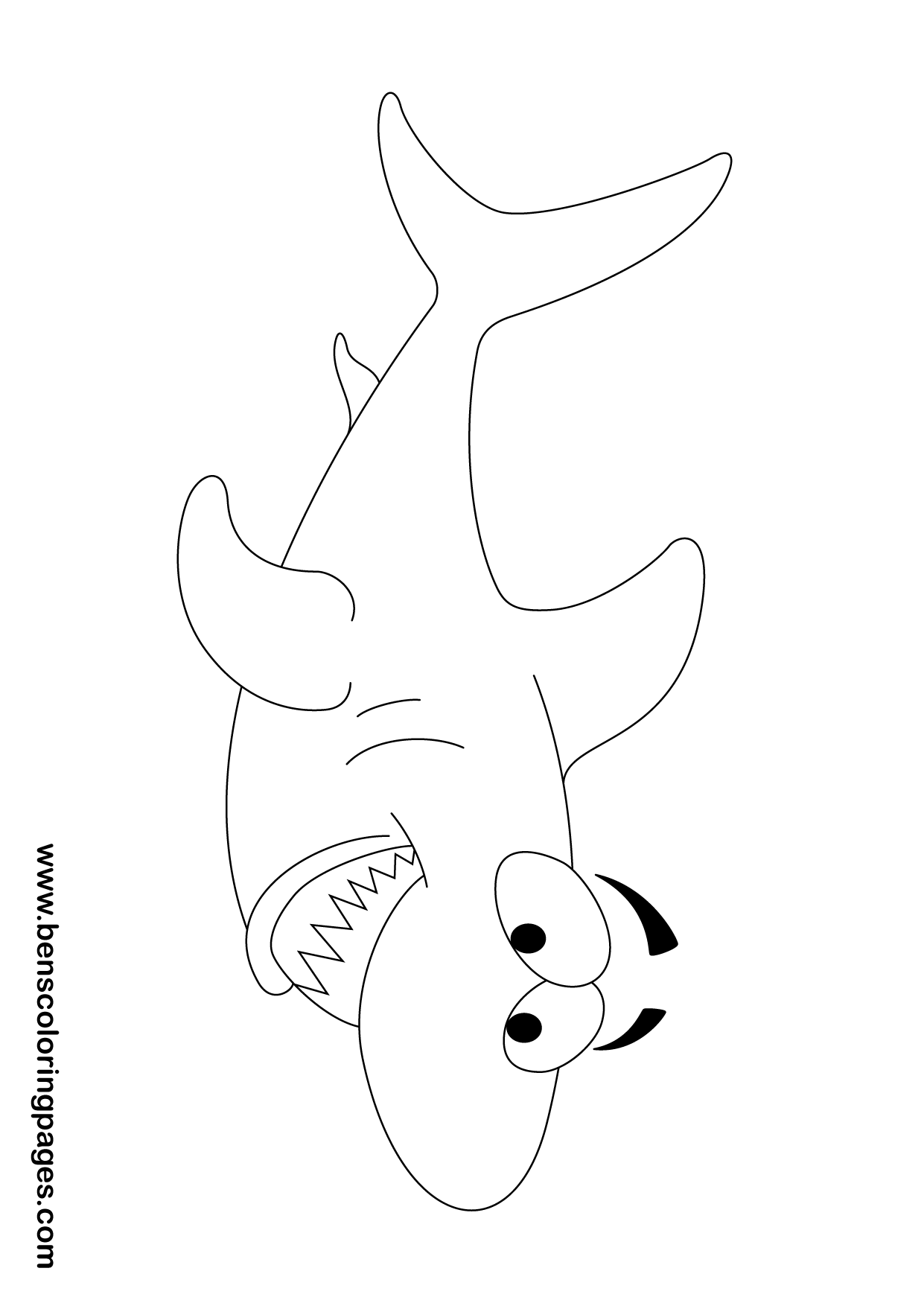 shark colouring design